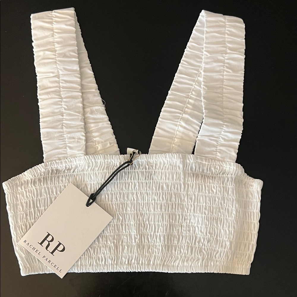 Rachel Parcell White Smocked Top